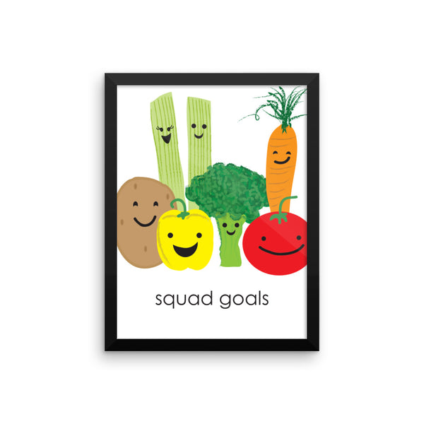 Veggie Squad Framed poster