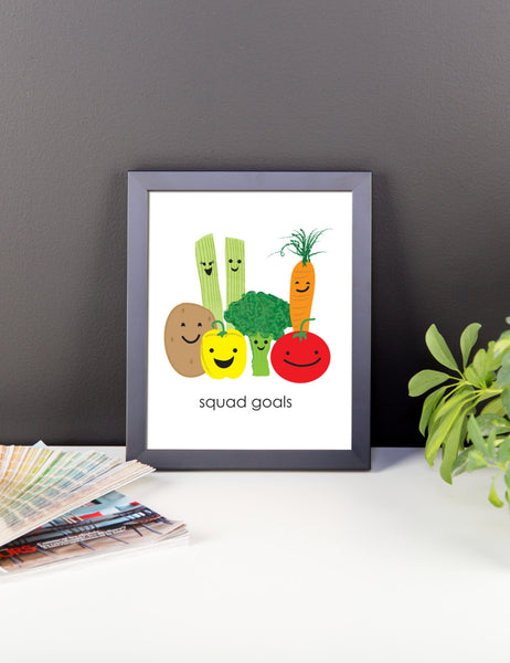 Veggie Squad Framed poster