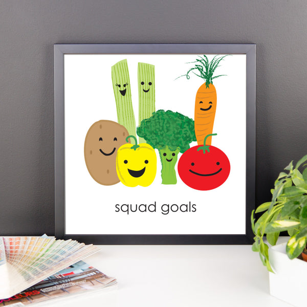 Veggie Squad Framed poster