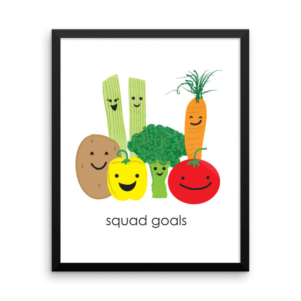 Veggie Squad Framed poster