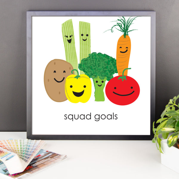 Veggie Squad Framed poster