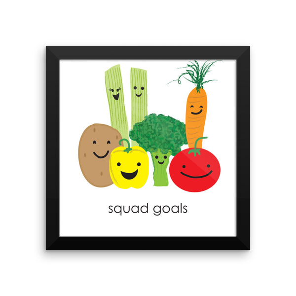 Veggie Squad Framed poster